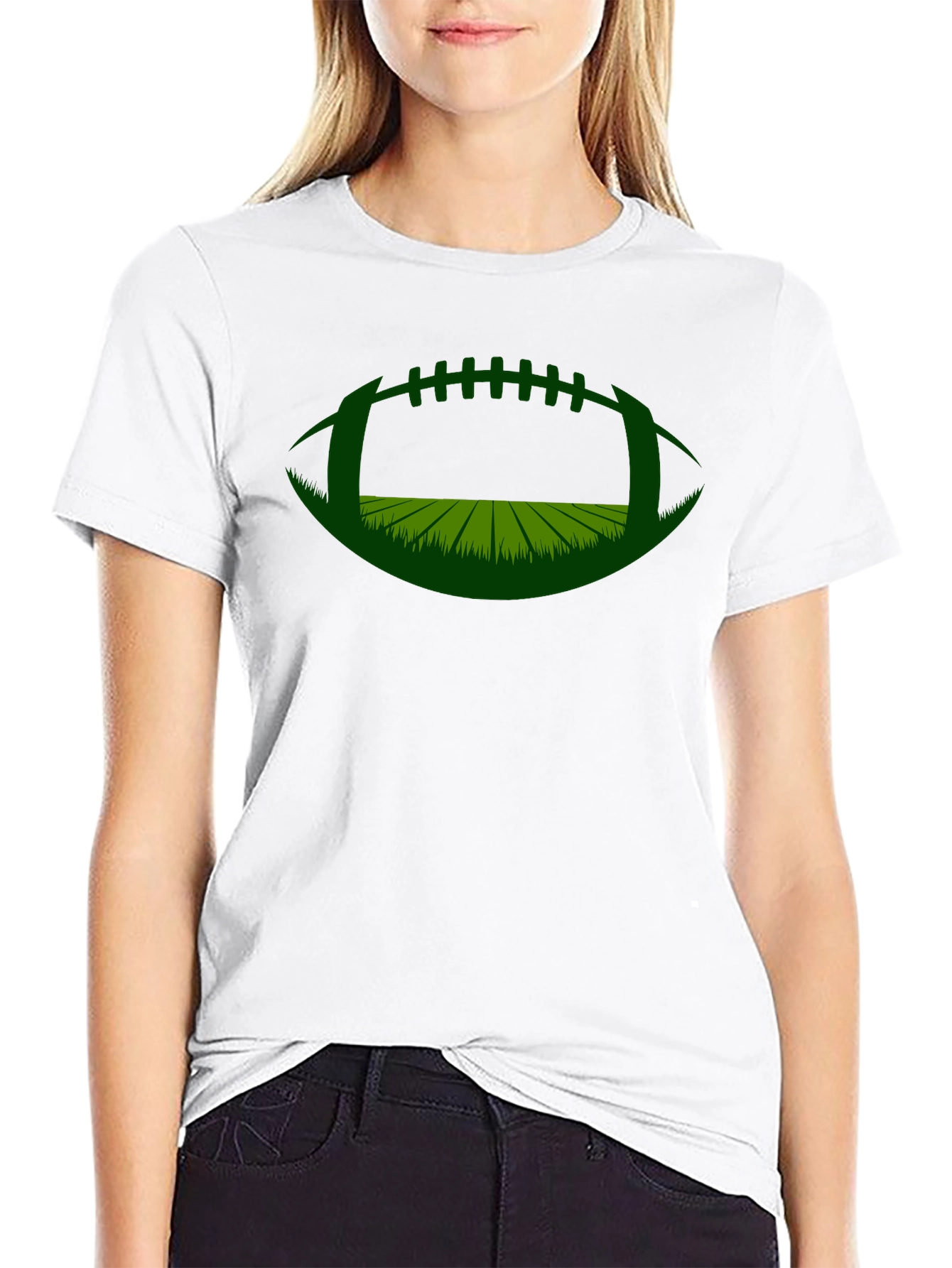 Football Field Graphic Tee - Game Day Ready