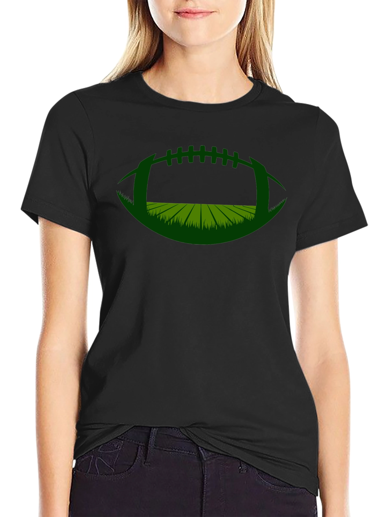 Football Field Graphic Tee - Game Day Ready