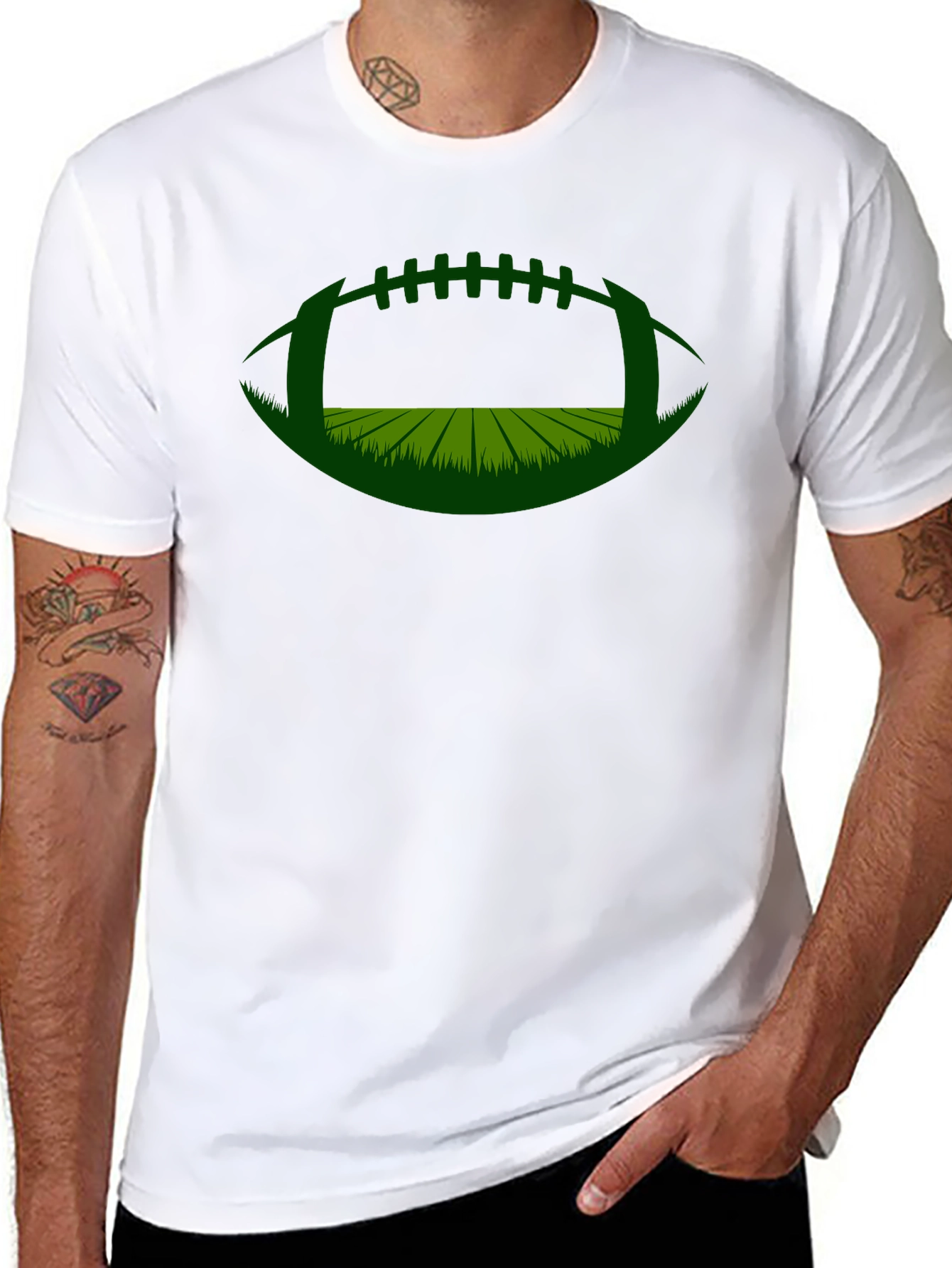 Football Field Graphic Tee - Game Day Ready