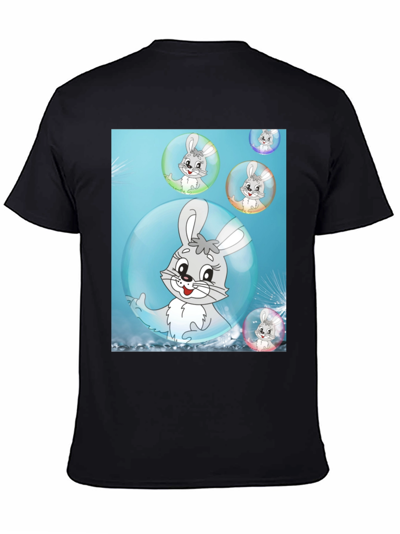 Cute Bunny Bubble T-Shirt - Fun Cartoon Design
