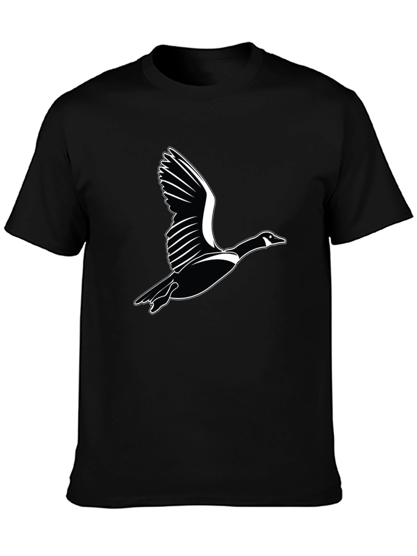 Flying Goose Graphic Black T-Shirt