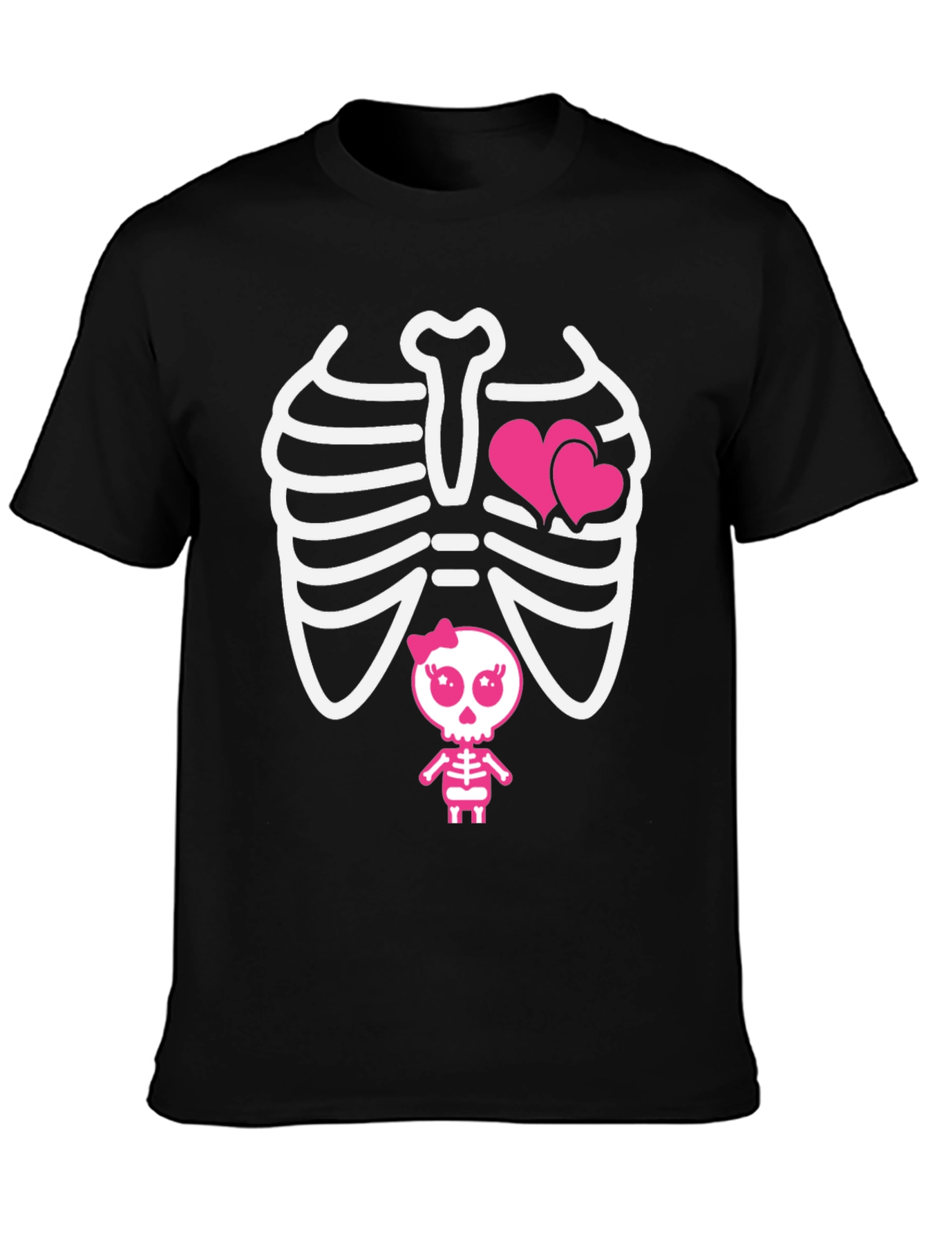 Cool Skeleton with Hearts T-Shirt