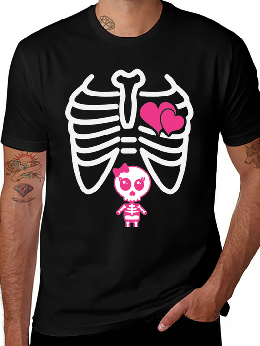 Cool Skeleton with Hearts T-Shirt
