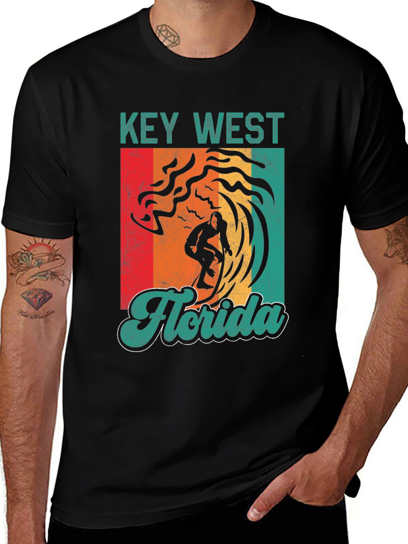 Key West Florida Surfing T-Shirt