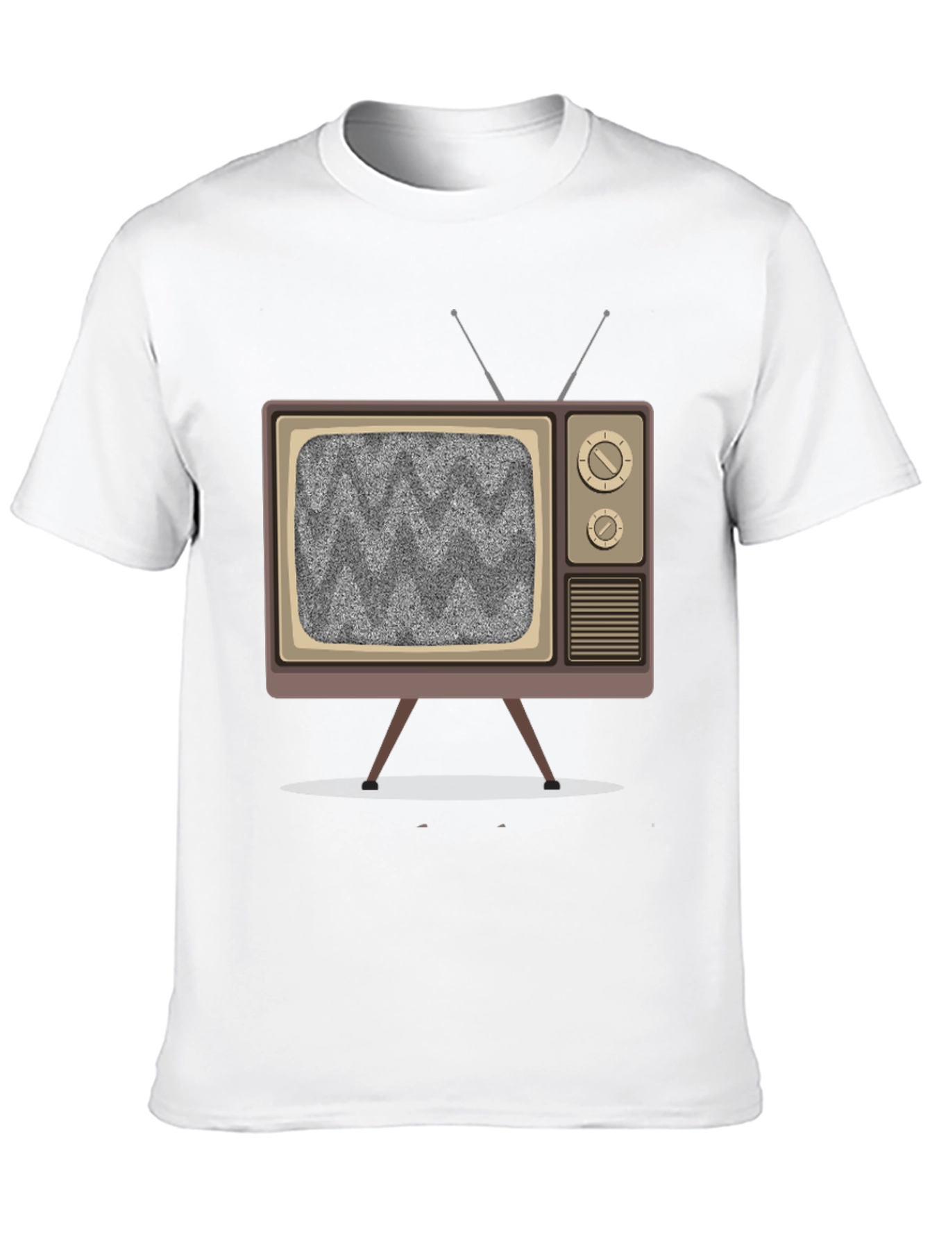 Retro TV Graphic Tee - Static Screen Design