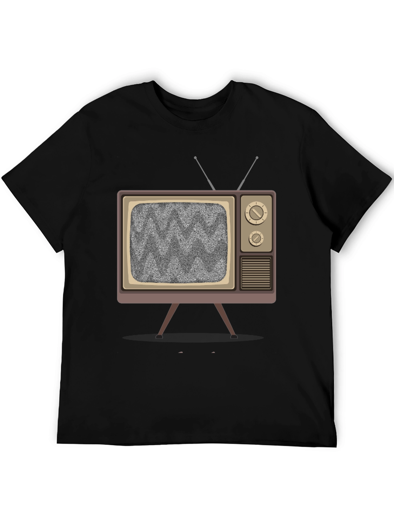 Retro TV Graphic Tee - Static Screen Design