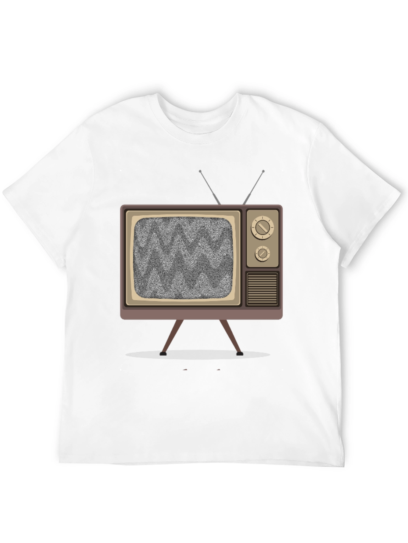Retro TV Graphic Tee - Static Screen Design