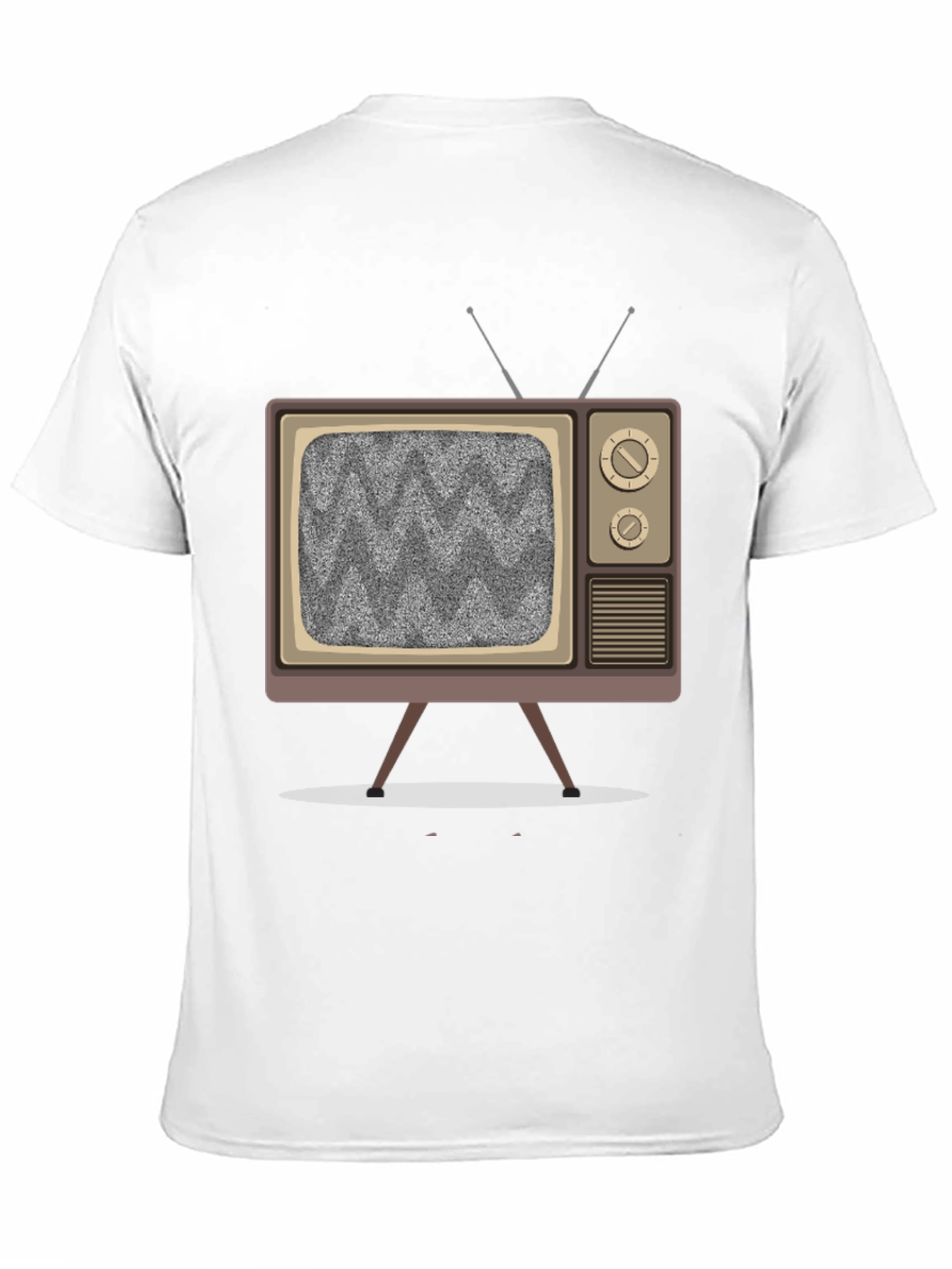 Retro TV Graphic Tee - Static Screen Design