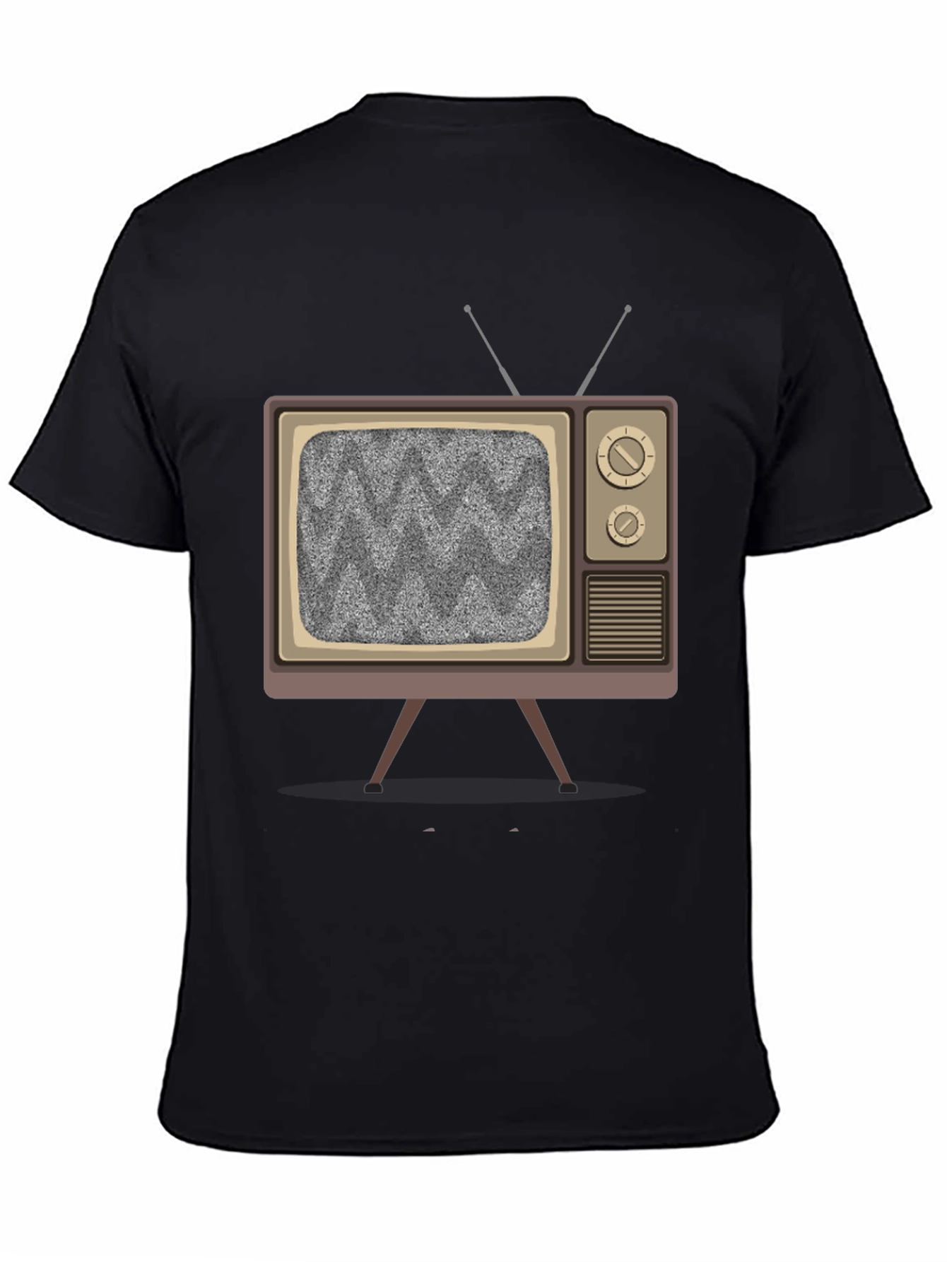 Retro TV Graphic Tee - Static Screen Design