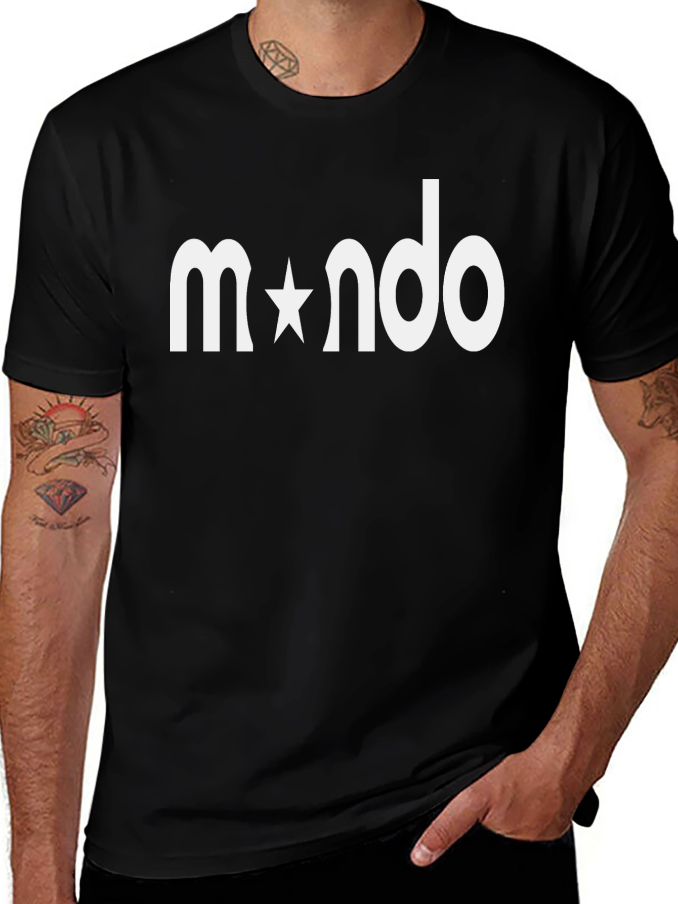 Mando Star Logo T-Shirt - Classic Black Tee