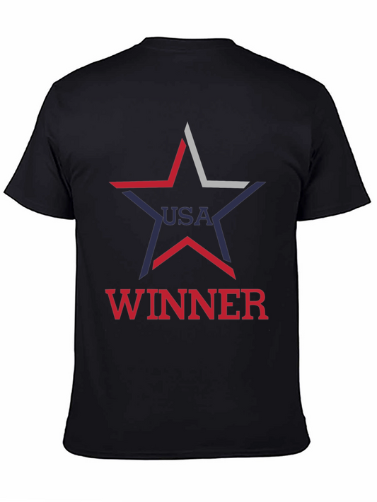 USA Winner Graphic Tee - Patriotic Star Design