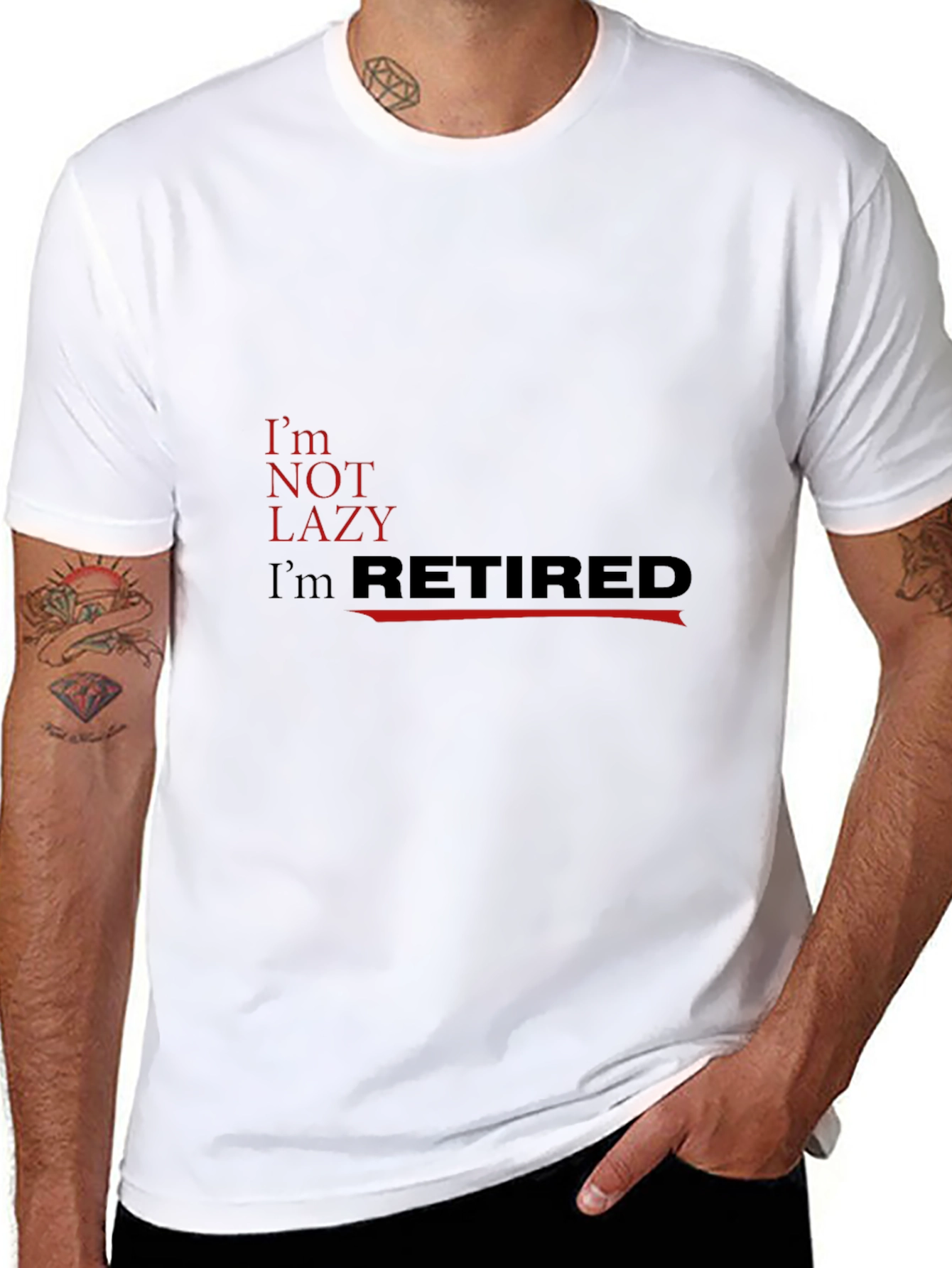 Im Not Lazy Im Retired Black T-Shirt