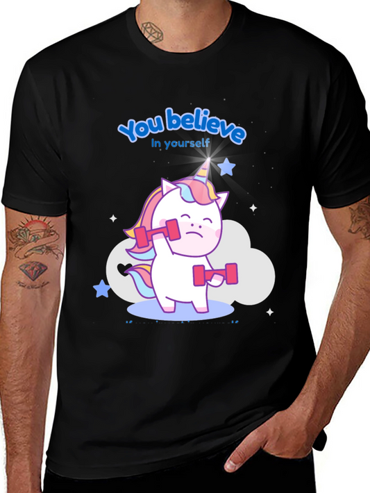 Unicorn Fitness T-Shirt - You Believe in Yourself