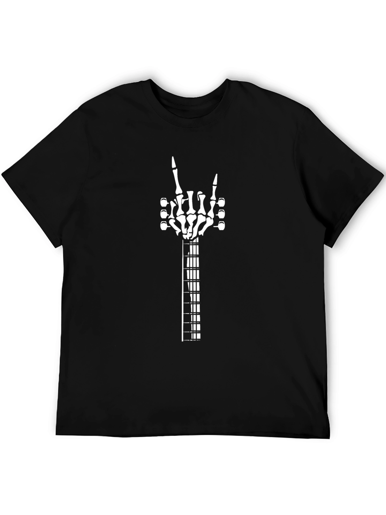 Rock On Guitar Skeleton Hand T-Shirt