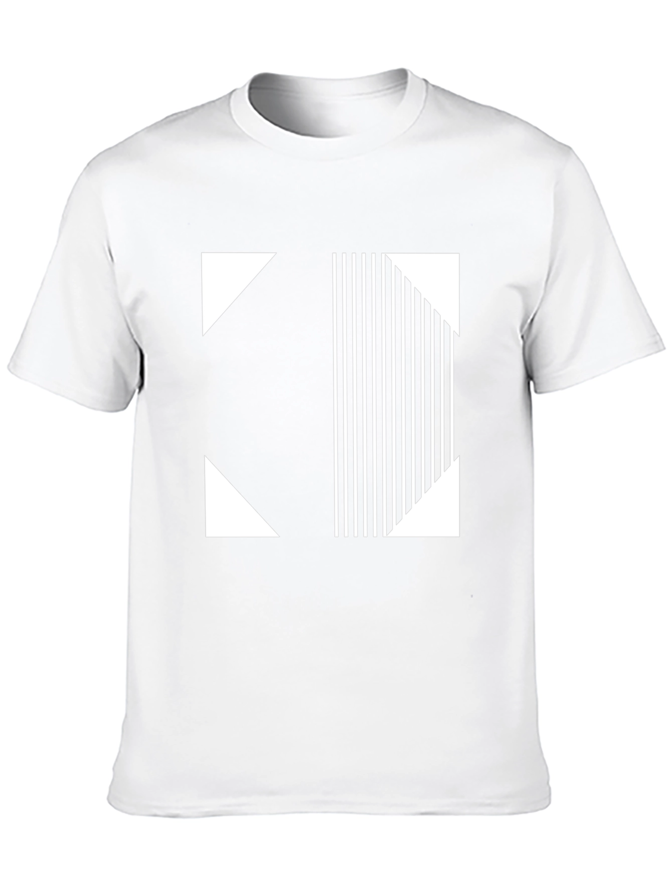 Modern Graphic Tee - Black and White Geometric Design