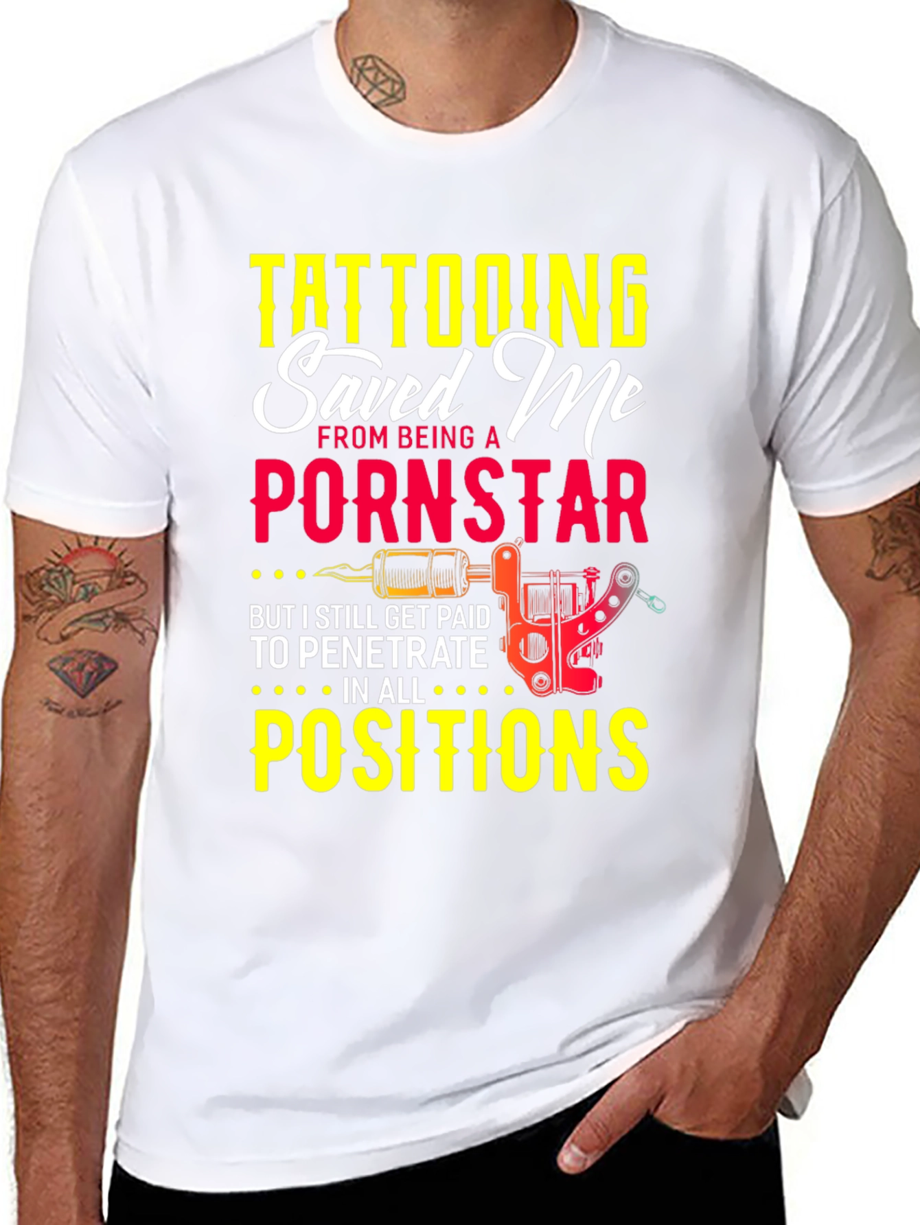 Tattooing Saved Me T-Shirt Funny Tattoo Artist Tee