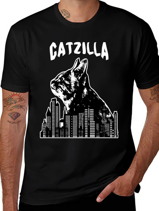 Catzilla T-Shirt - Cat Graphic Novelty Tee