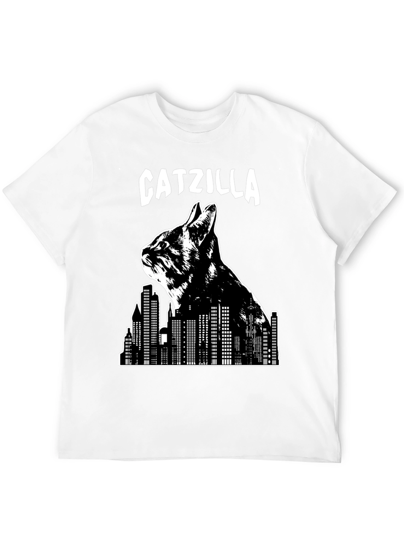 Catzilla T-Shirt - Cat Graphic Novelty Tee