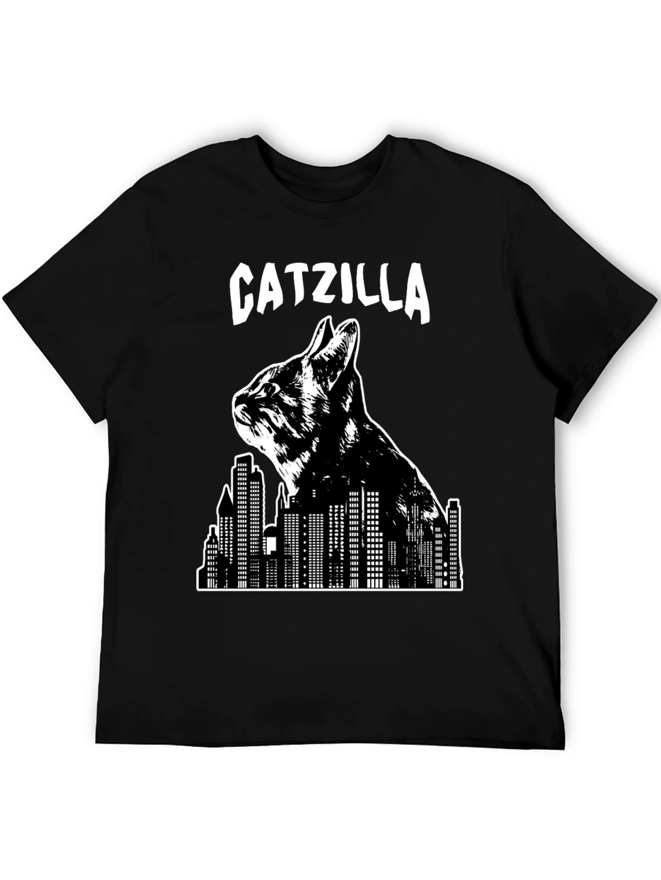 Catzilla T-Shirt - Cat Graphic Novelty Tee