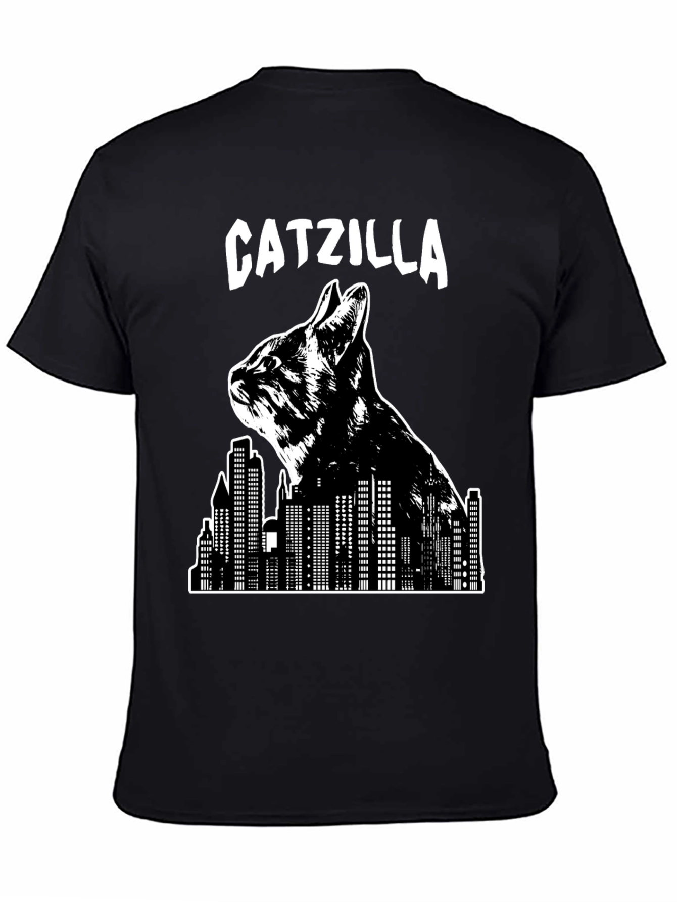Catzilla T-Shirt - Cat Graphic Novelty Tee