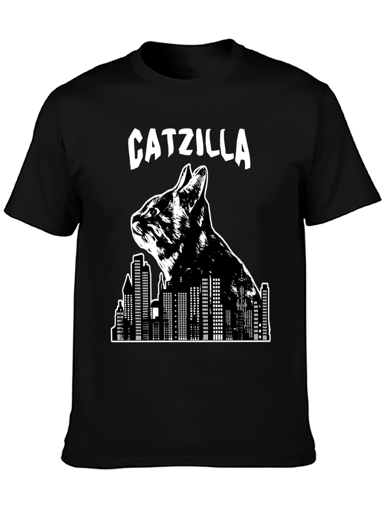 Catzilla T-Shirt - Cat Graphic Novelty Tee