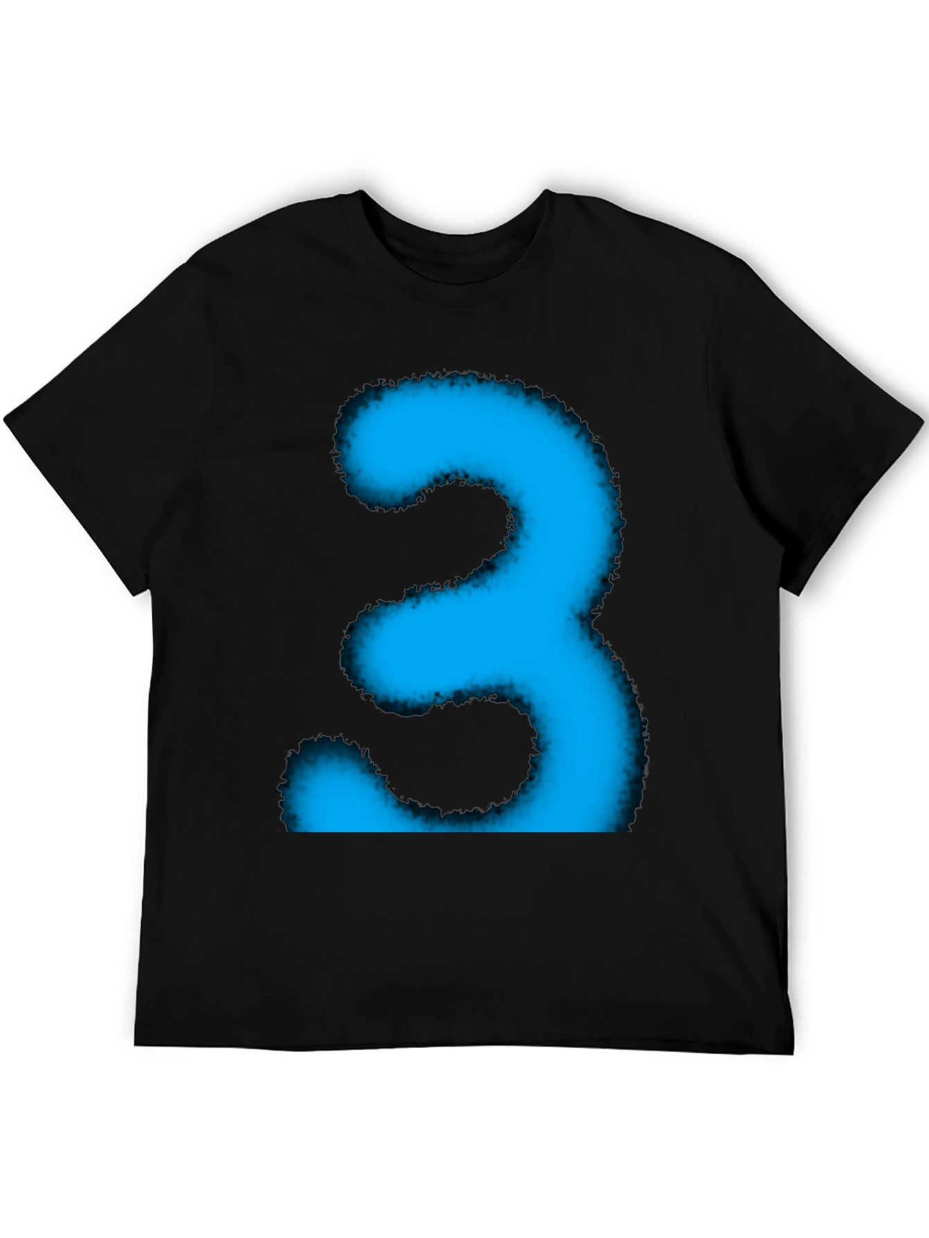 Cool Blue Number Three Graphic Tee