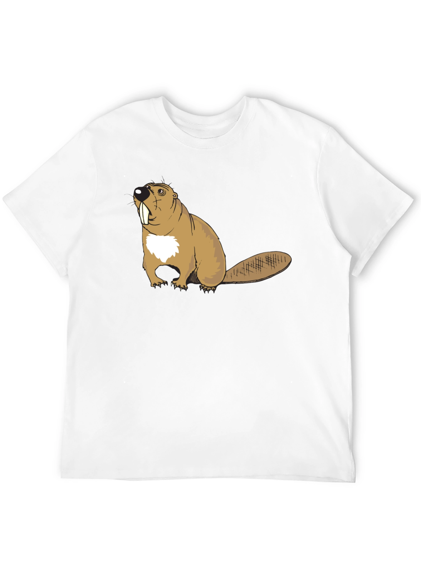 Beaver Graphic T-Shirt - Black Cotton Tee