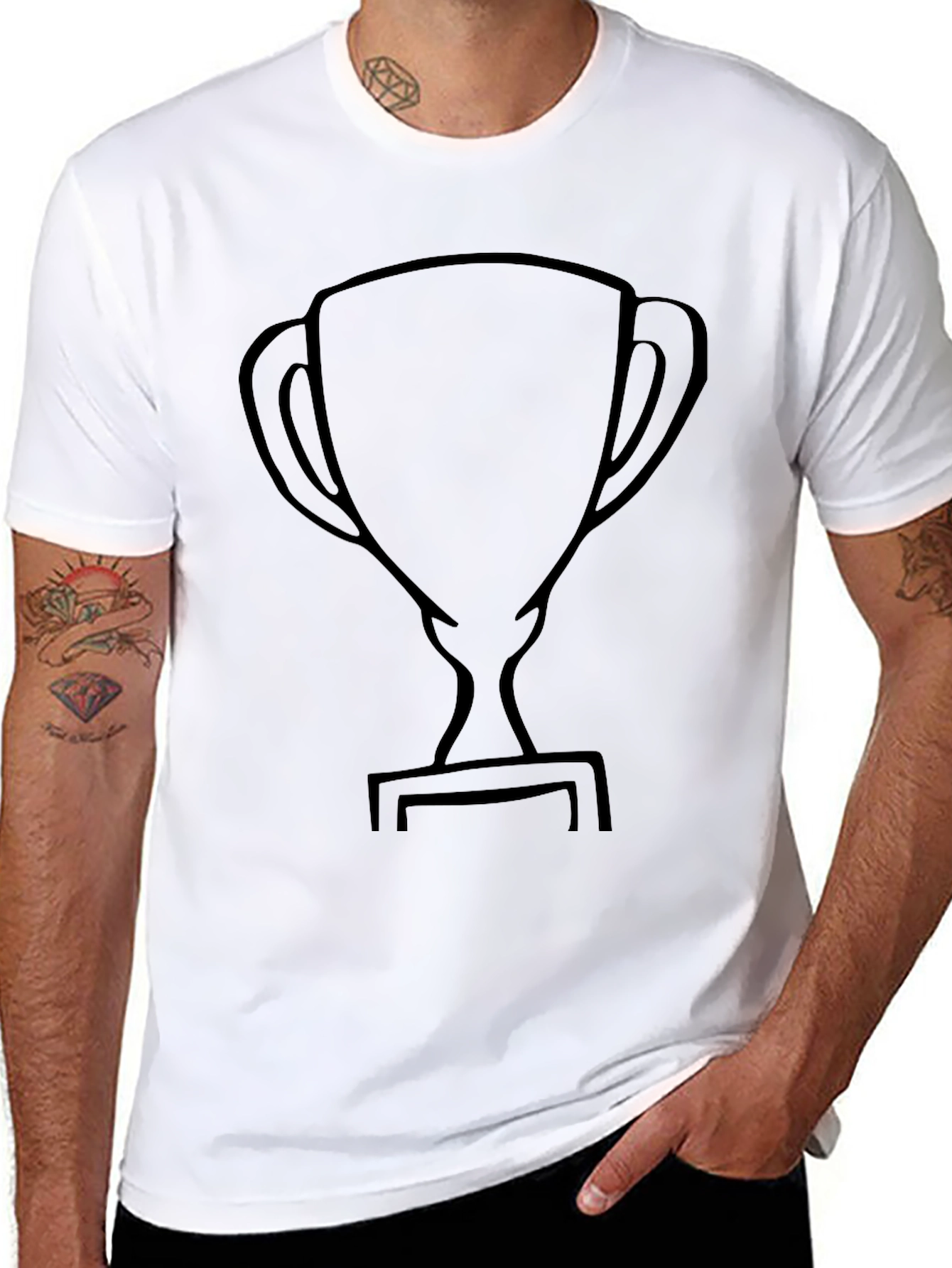 Black Trophy Graphic T-Shirt - Casual Comfort