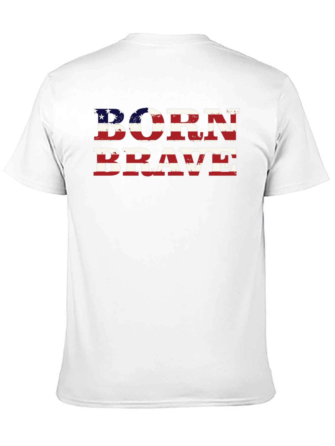 Born Brave American Flag Graphic T-Shirt