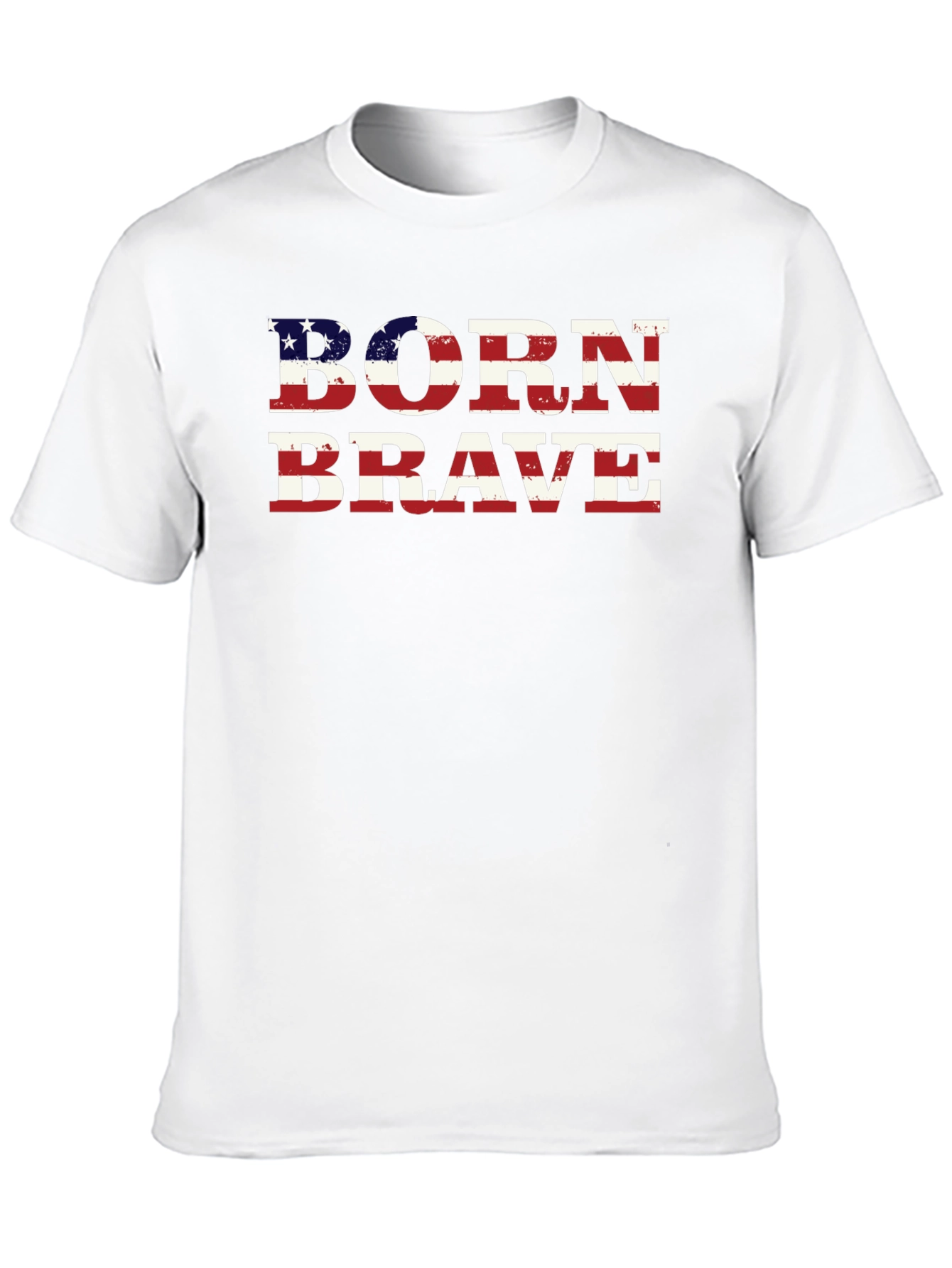 Born Brave American Flag Graphic T-Shirt