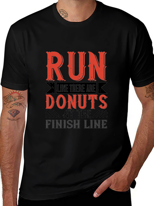 Run For Donuts Black T-Shirt
