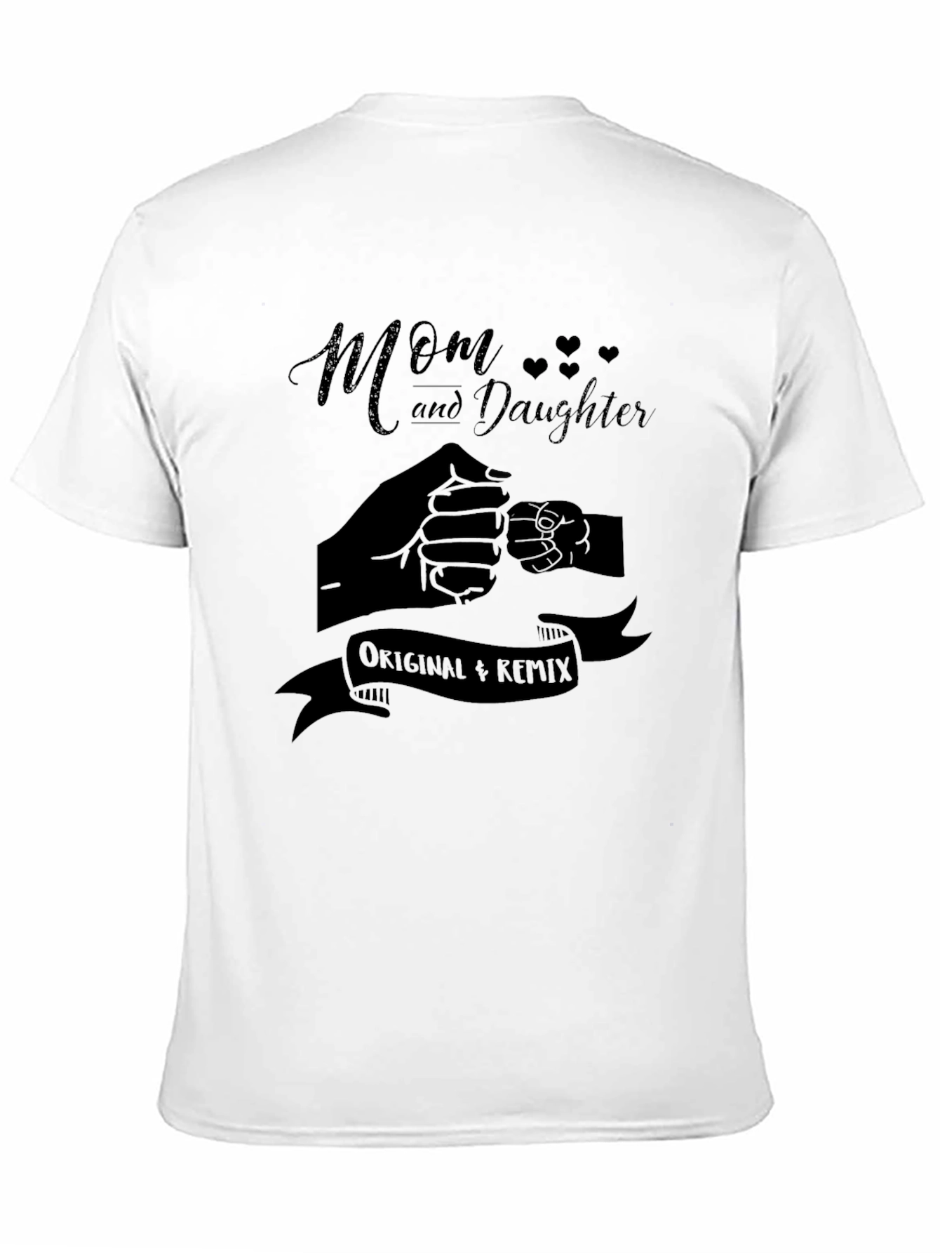 Mom and Daughter Matching Fist Bump Graphic Tee