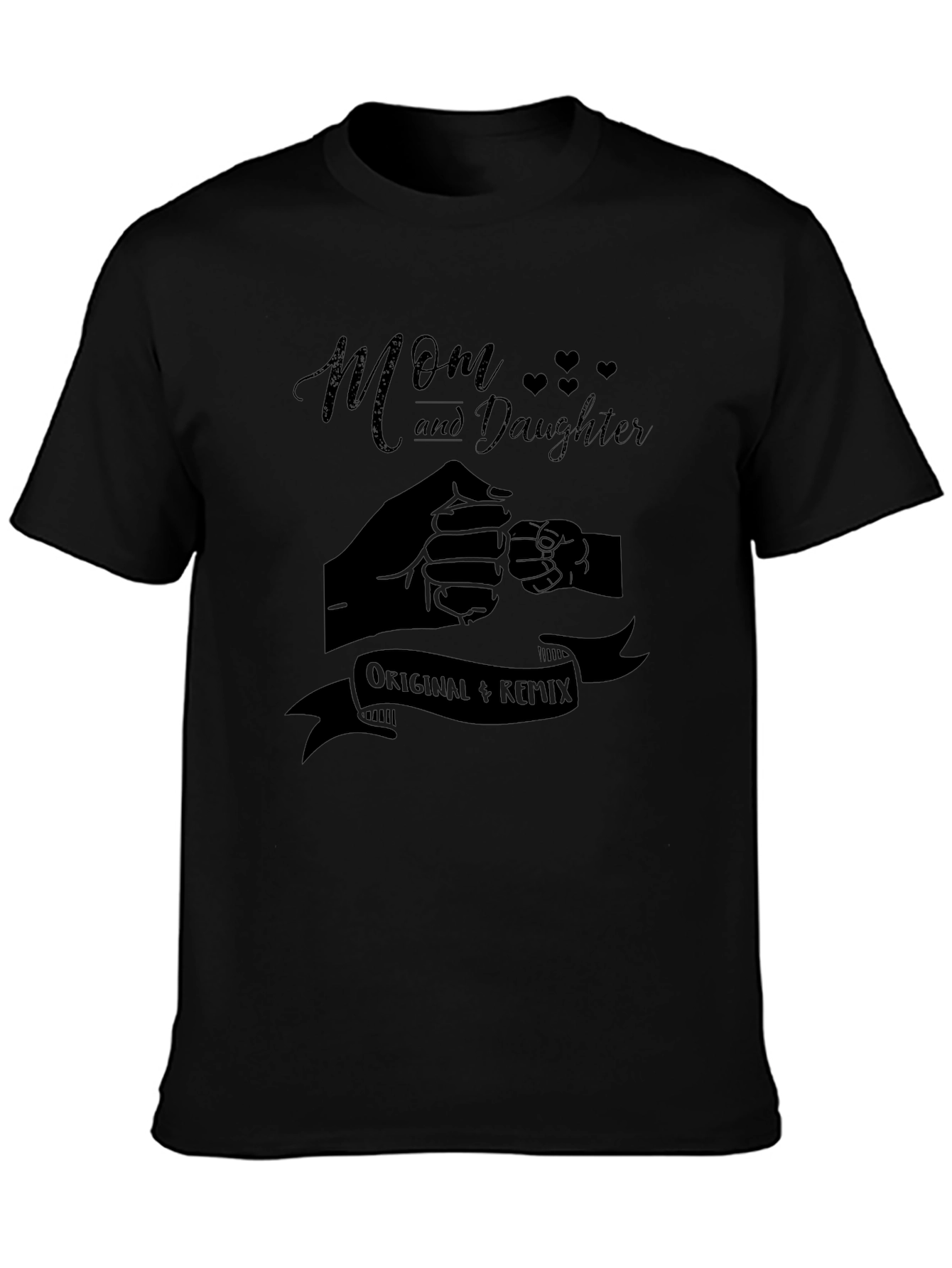Mom and Daughter Matching Fist Bump Graphic Tee