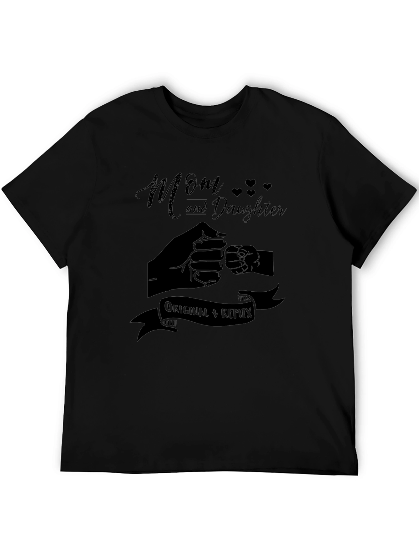 Mom and Daughter Matching Fist Bump Graphic Tee