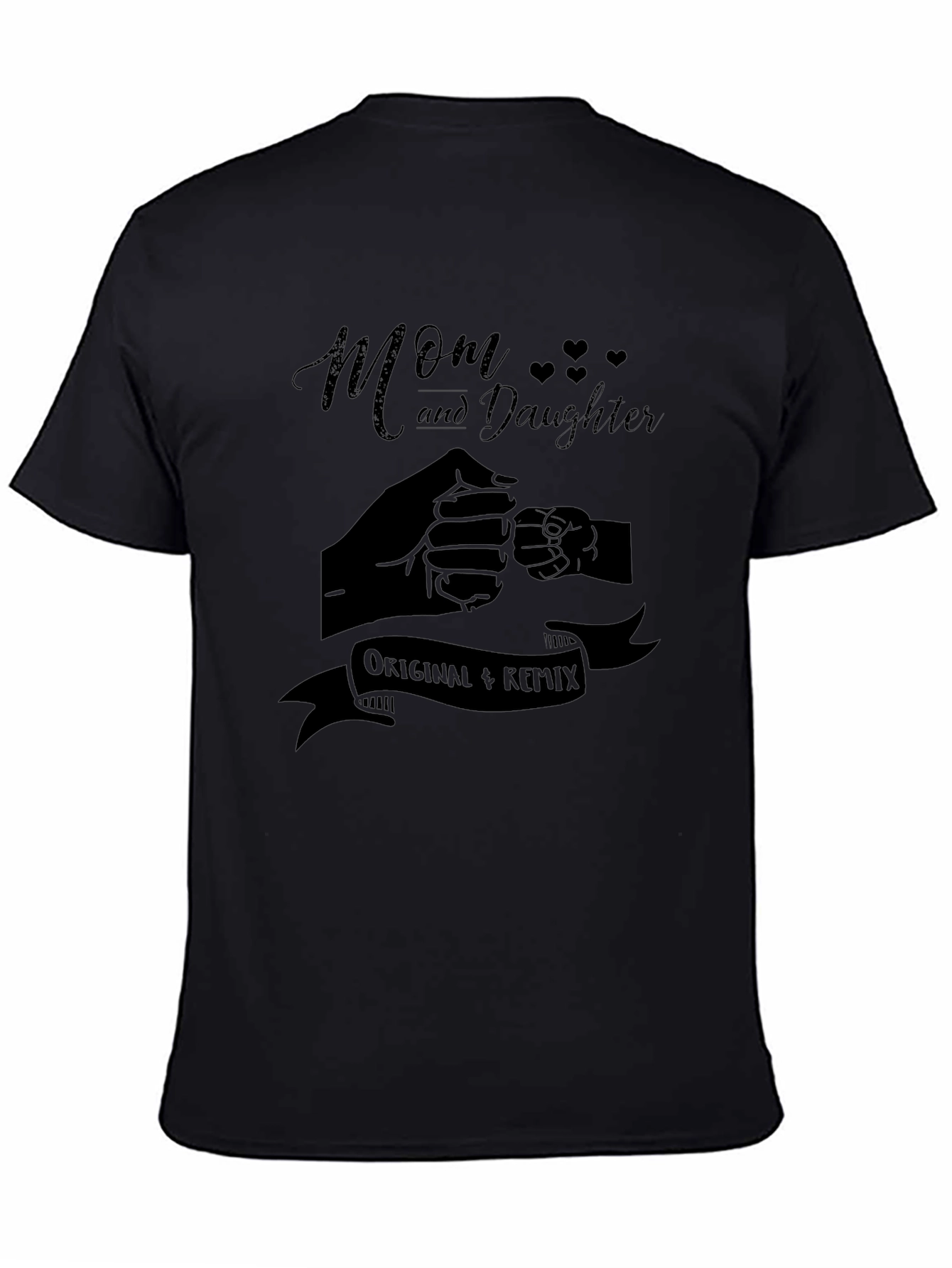 Mom and Daughter Matching Fist Bump Graphic Tee