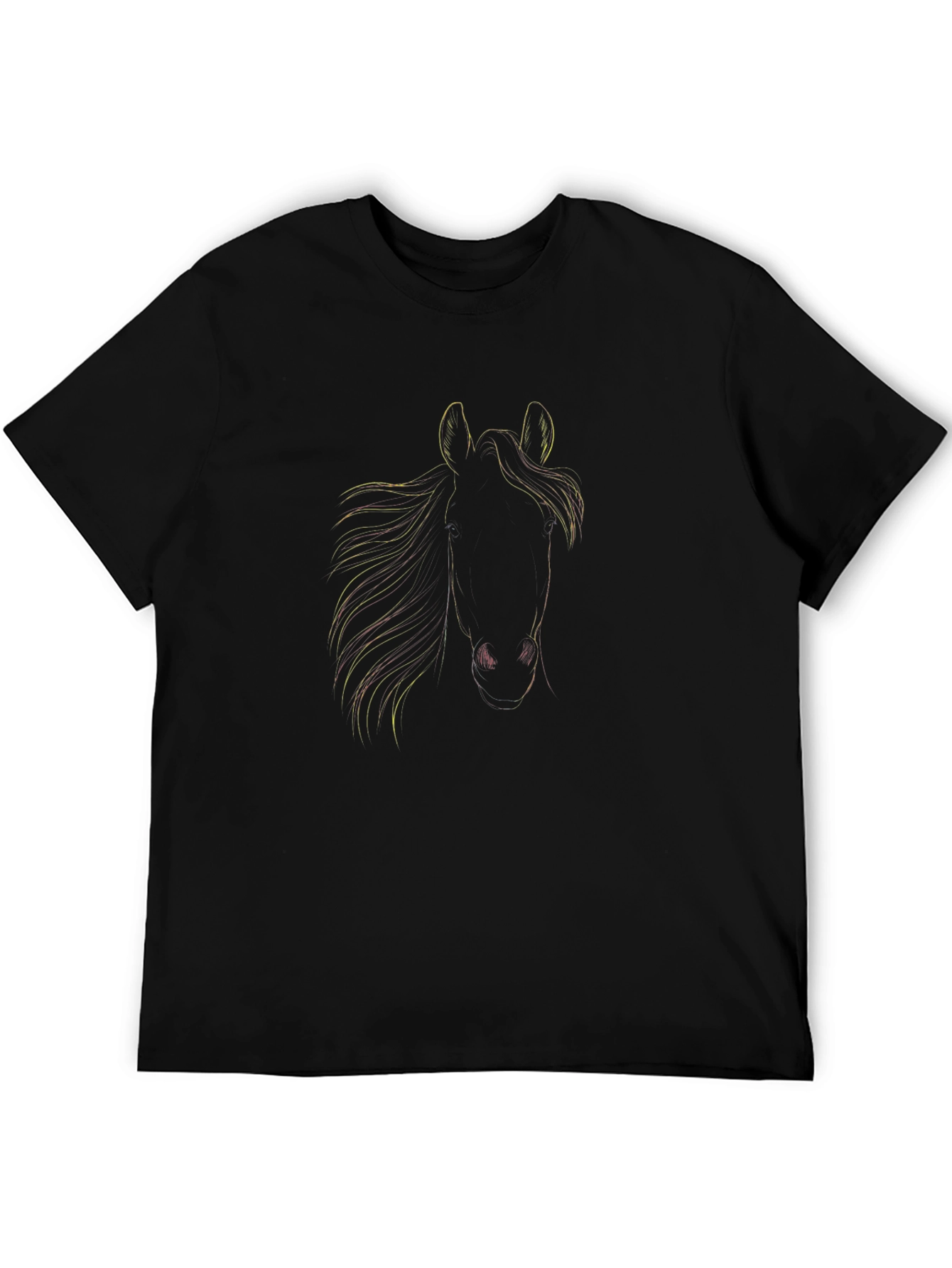 Black Horse Graphic Tee - Stylish and Unique