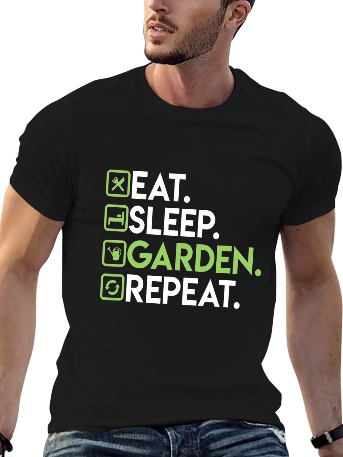 Eat Sleep Garden Repeat Graphic T-Shirt