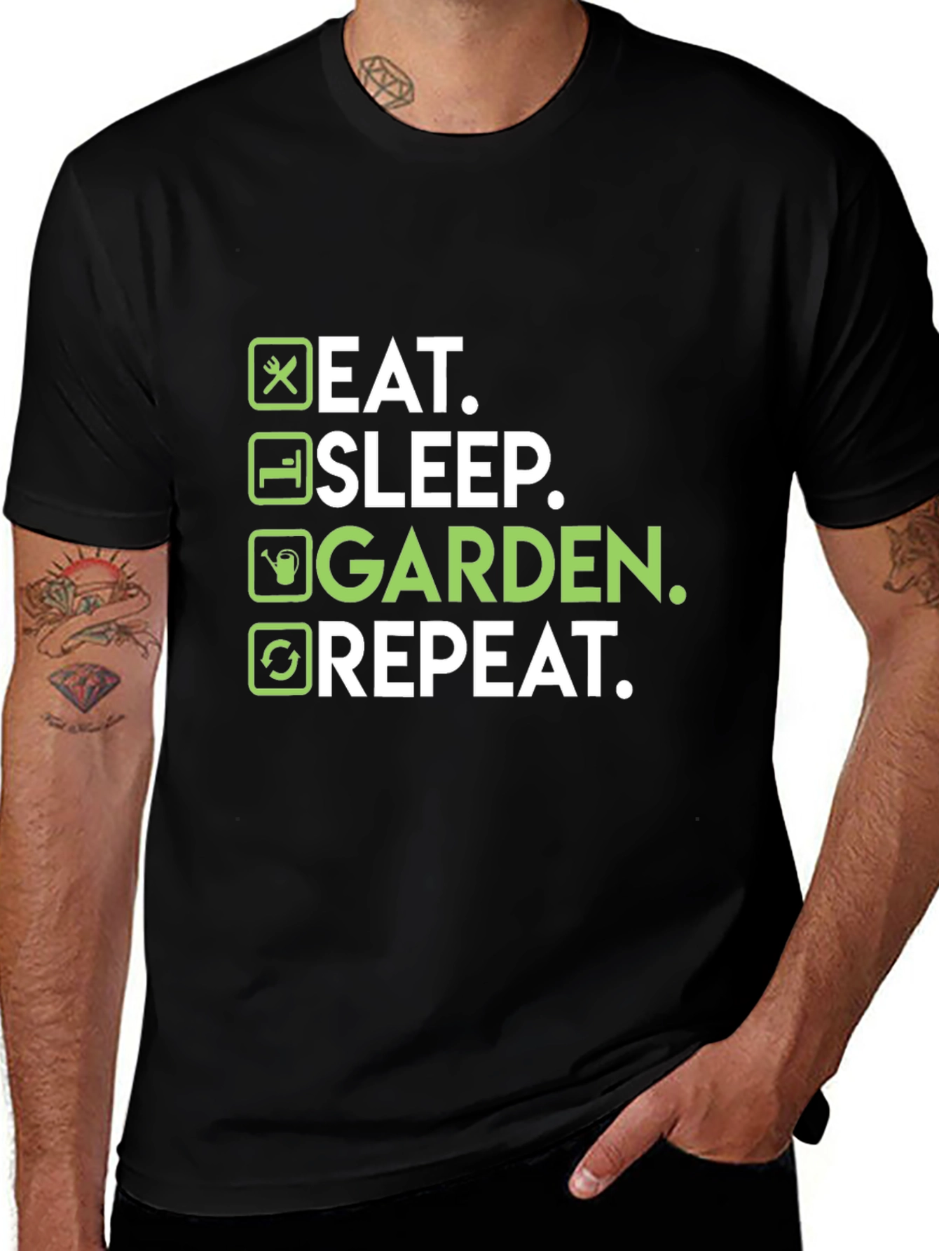Eat Sleep Garden Repeat Graphic T-Shirt