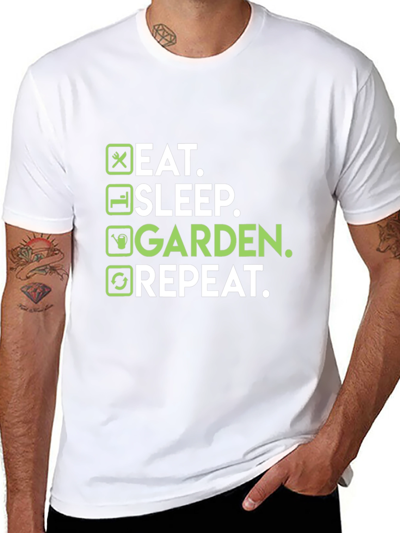 Eat Sleep Garden Repeat Graphic T-Shirt