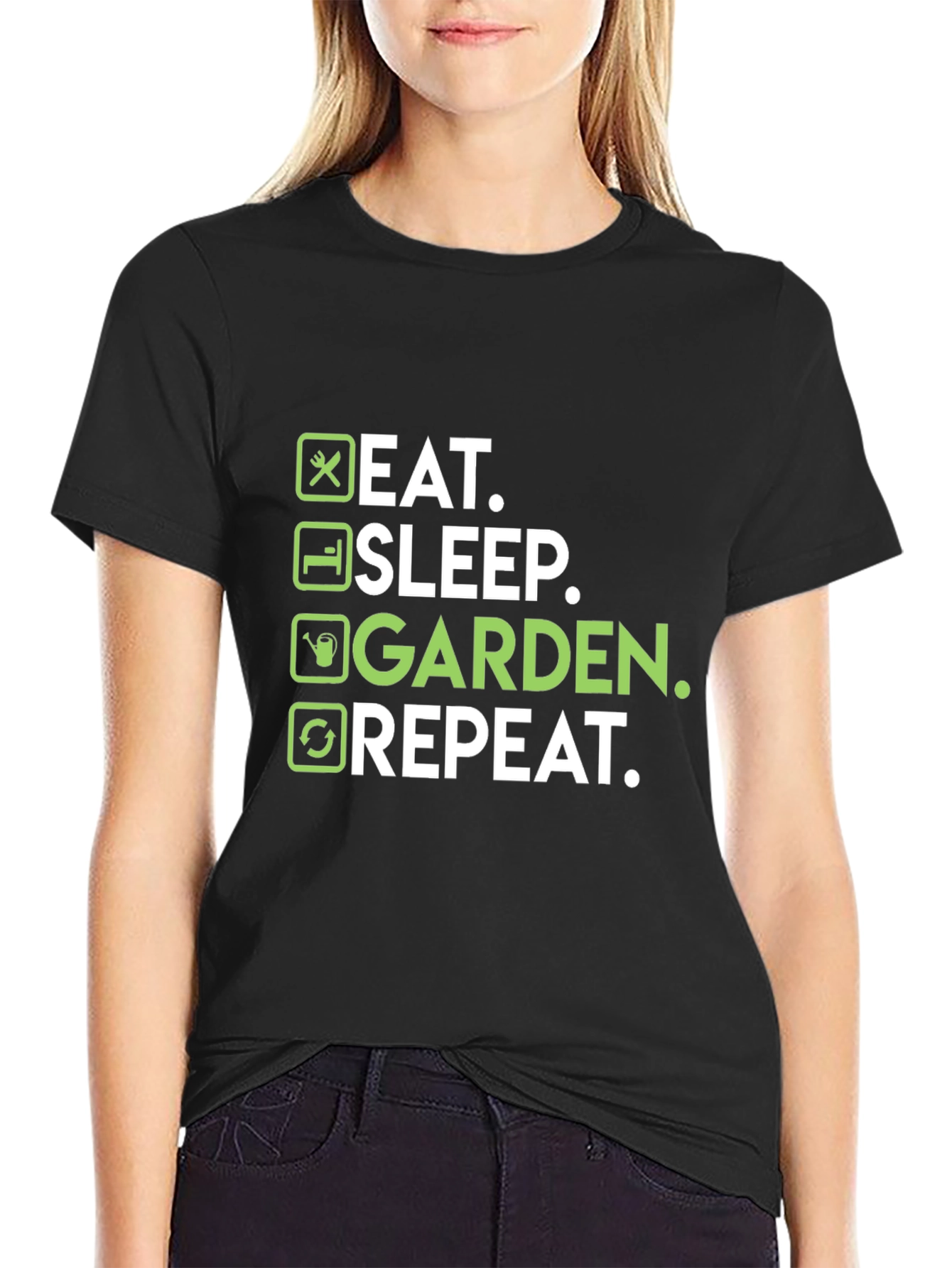 Eat Sleep Garden Repeat Graphic T-Shirt