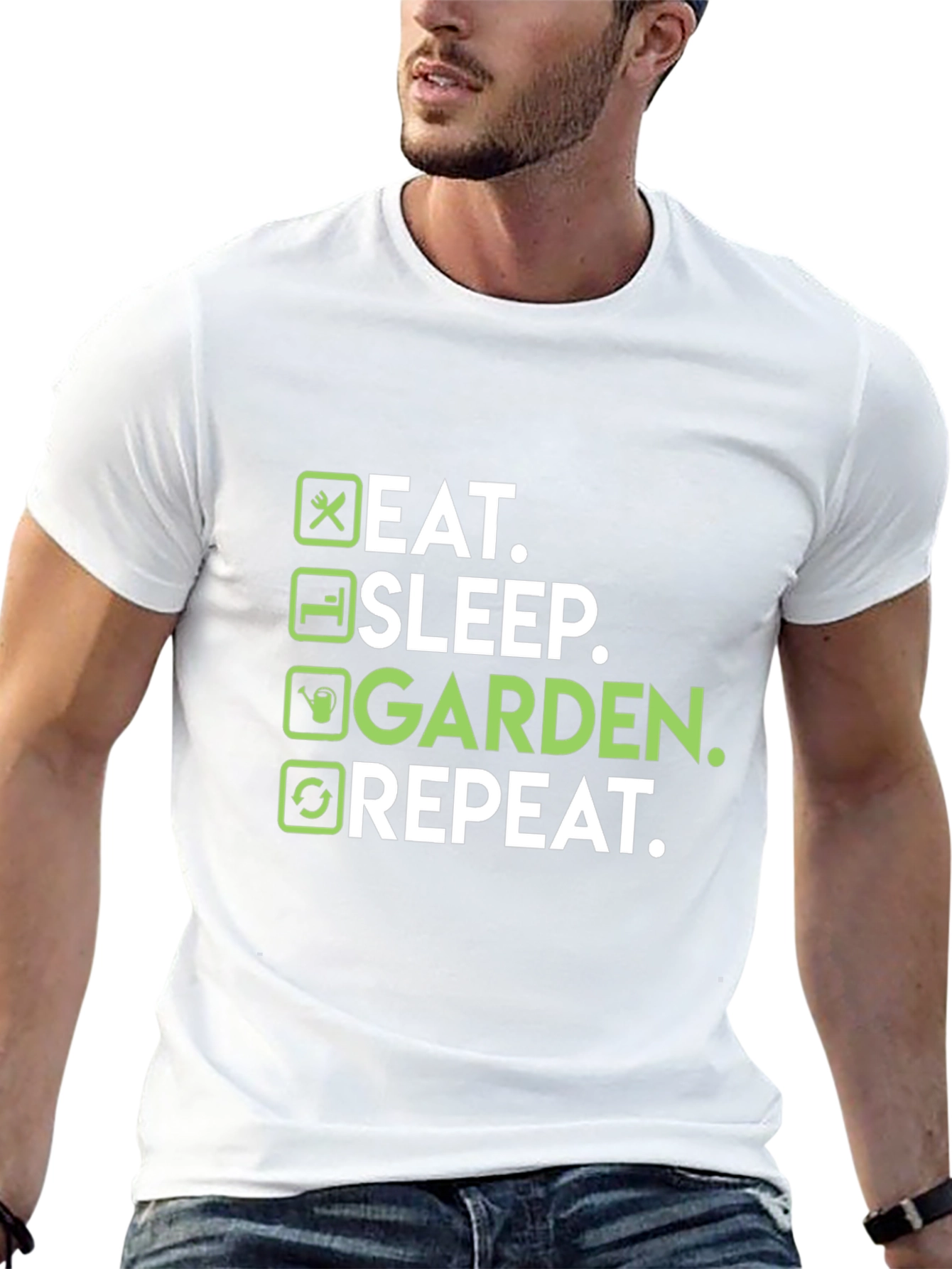 Eat Sleep Garden Repeat Graphic T-Shirt