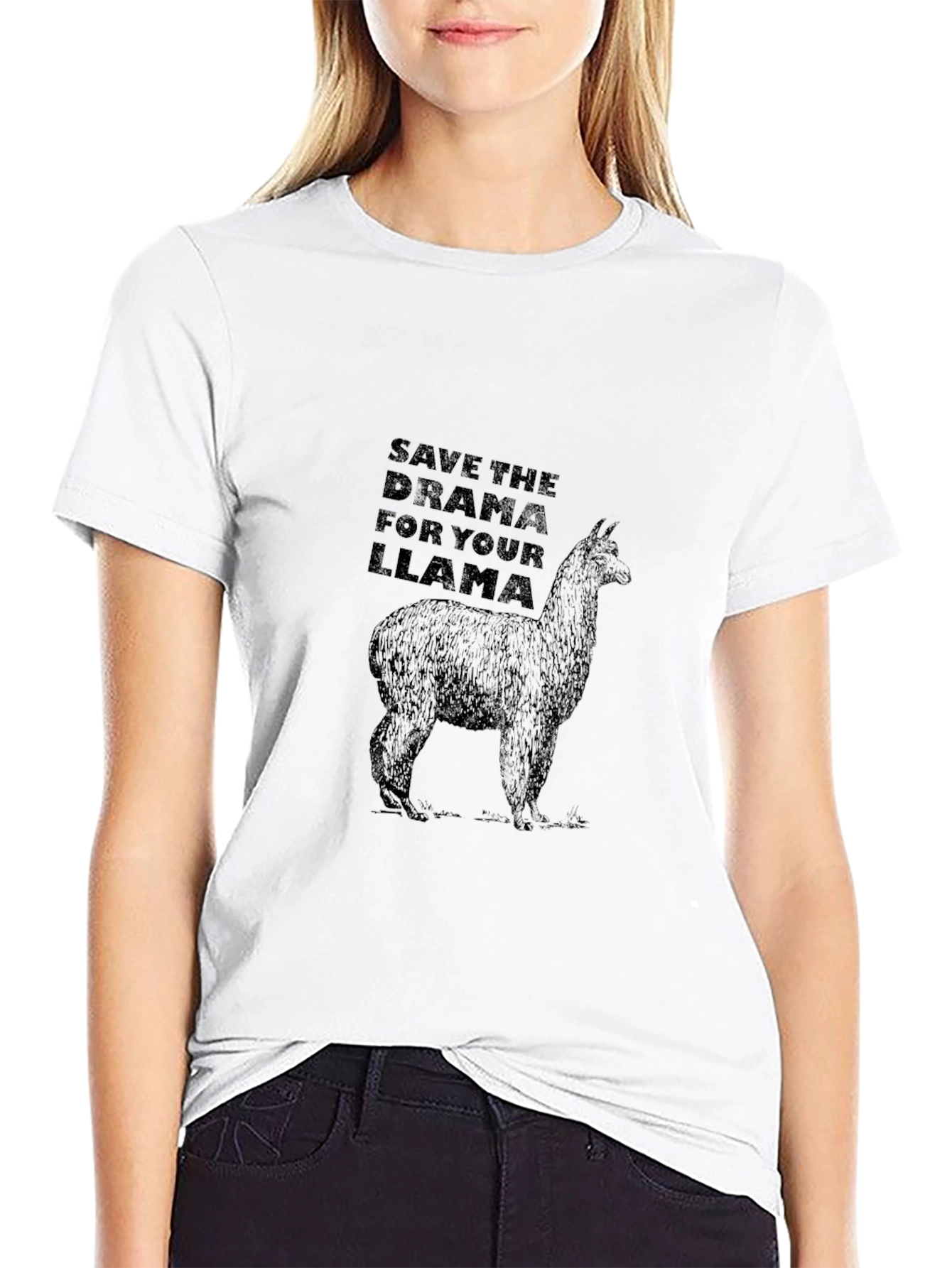 Save The Drama For Your Llama Black T-Shirt