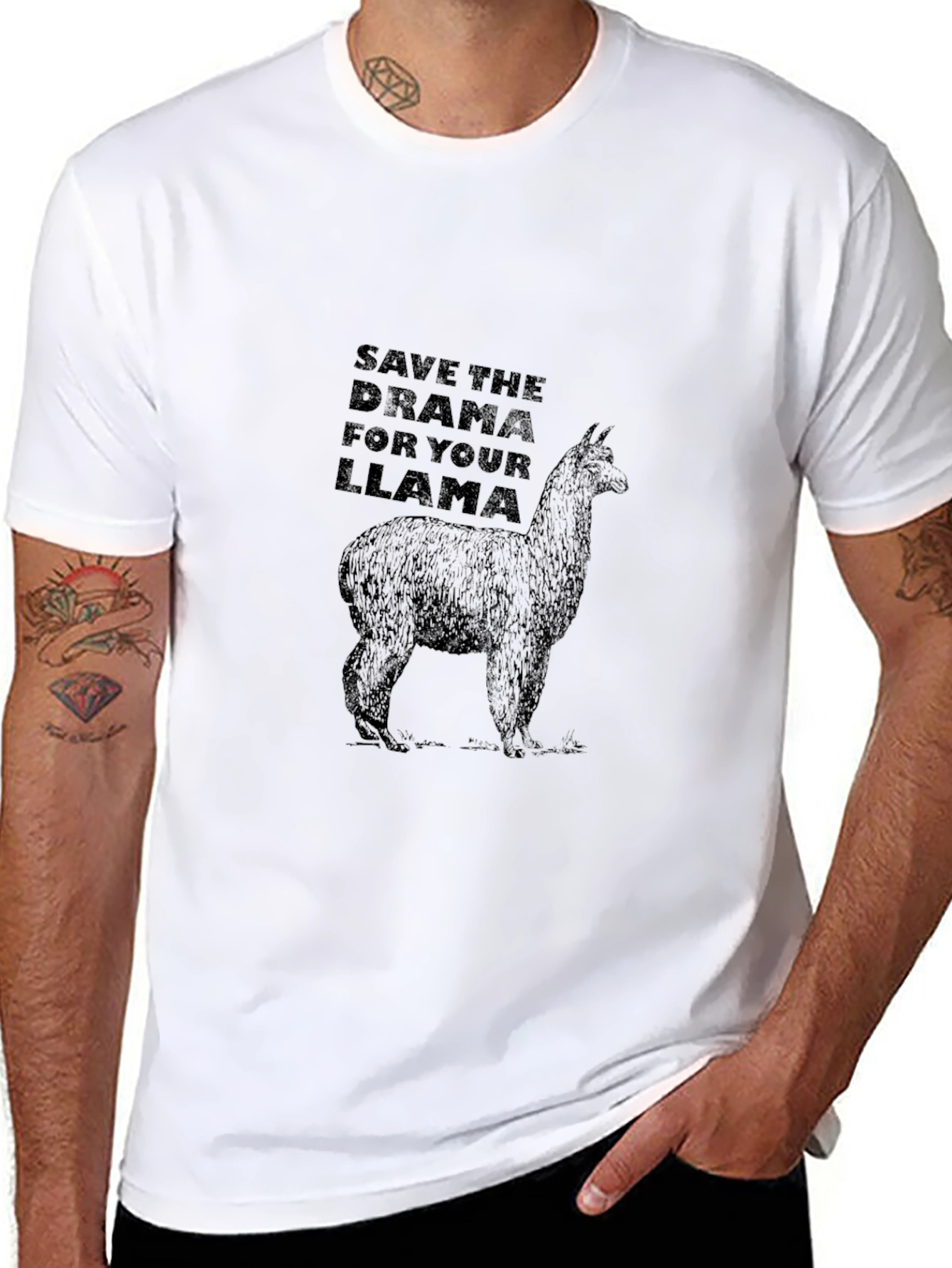 Save The Drama For Your Llama Black T-Shirt
