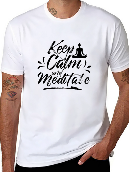 Keep Calm and Meditate Black T-Shirt