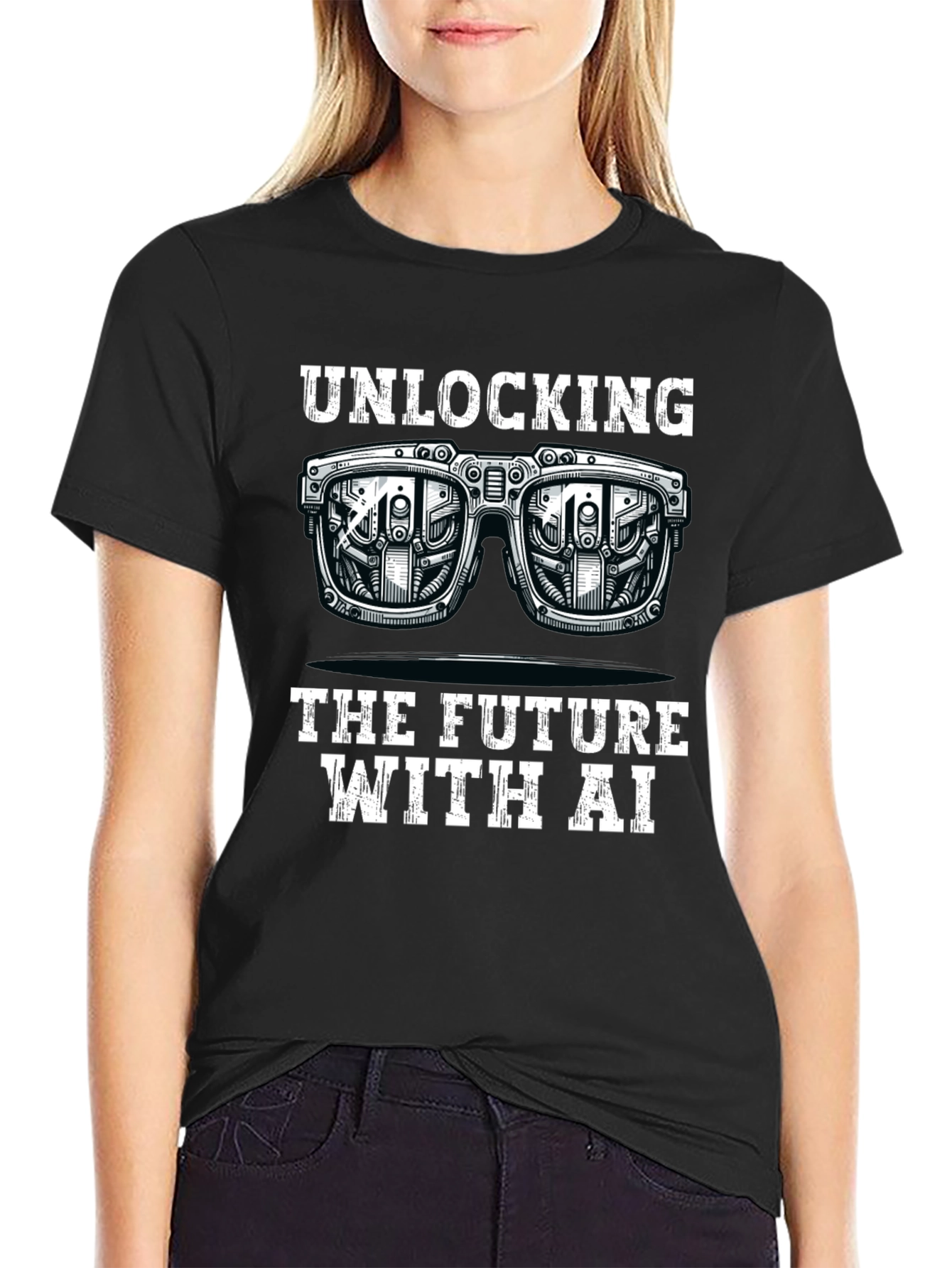 Unlocking the Future with AI Black T-Shirt