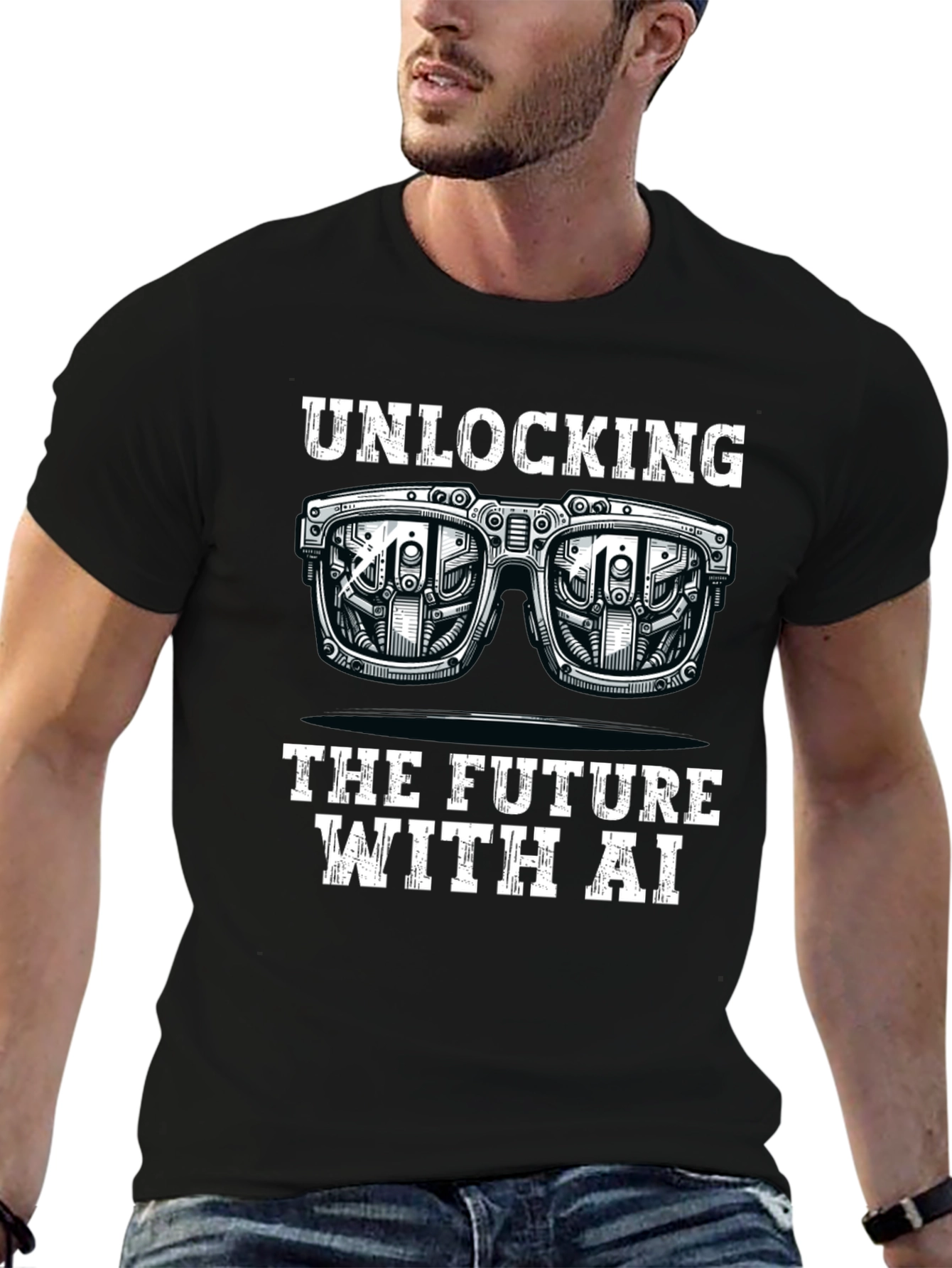 Unlocking the Future with AI Black T-Shirt