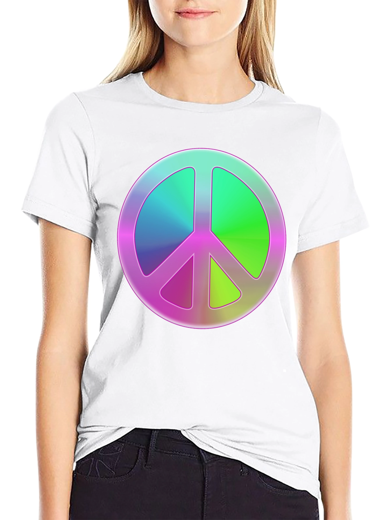 Peace Sign Graphic Tee - Retro Style