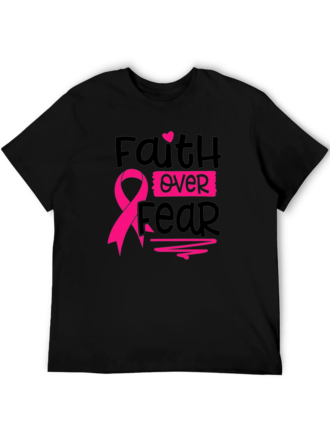 Faith Over Fear Breast Cancer Awareness T-Shirt