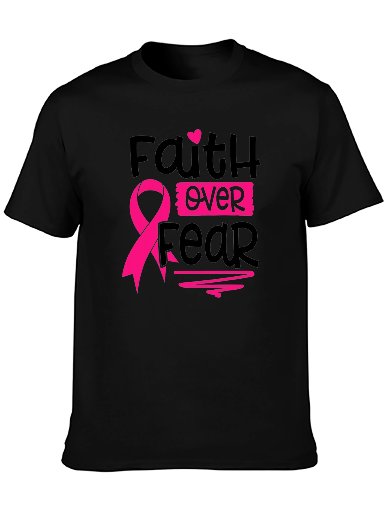 Faith Over Fear Breast Cancer Awareness T-Shirt