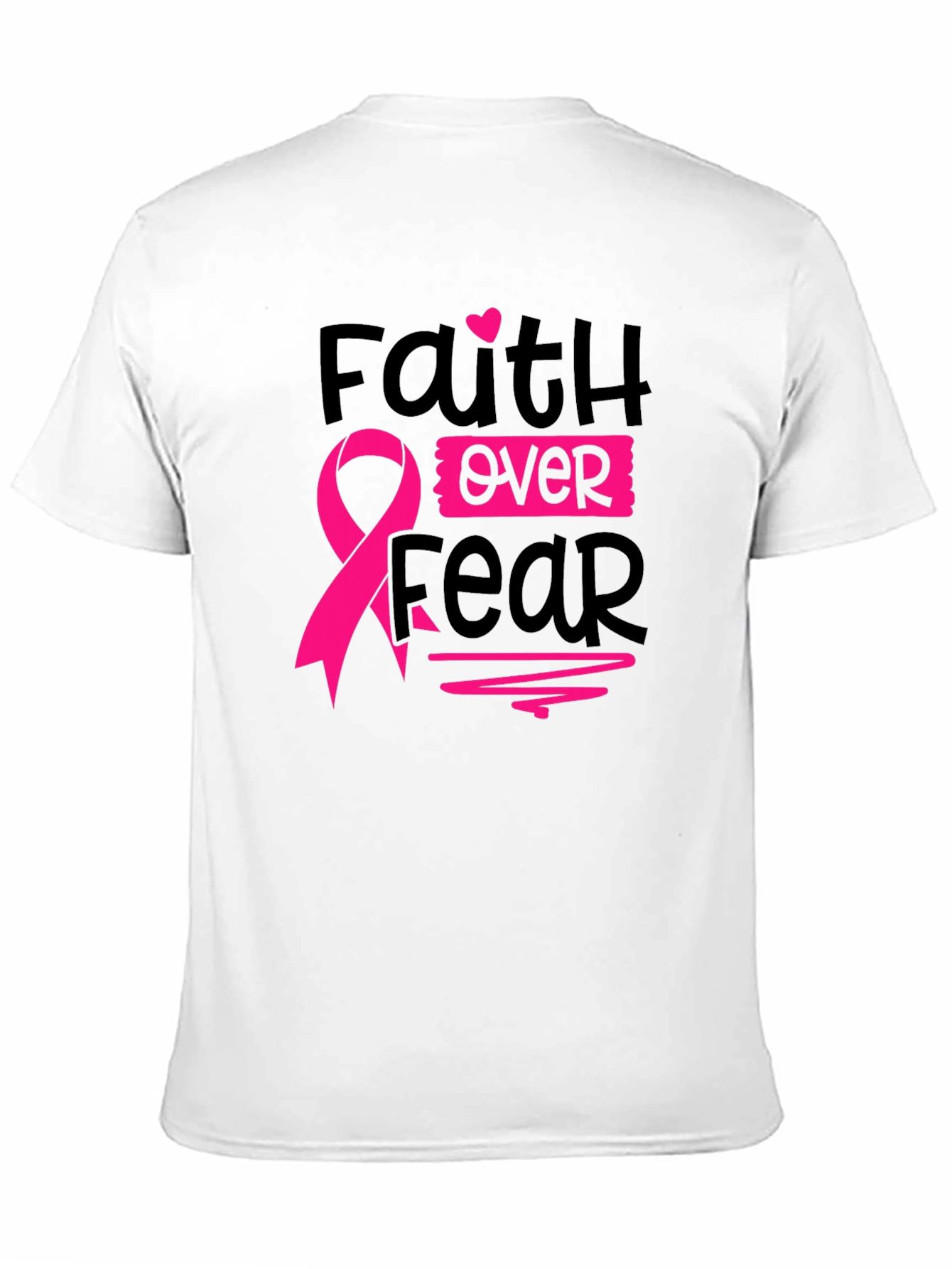 Faith Over Fear Breast Cancer Awareness T-Shirt